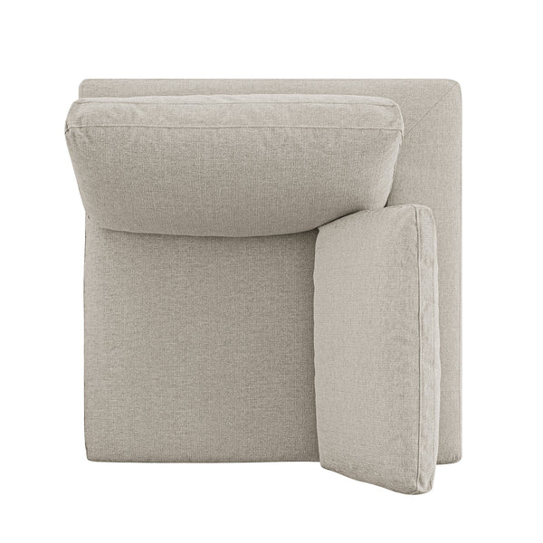 Lutyens Oatmeal Weave Fabric Sectional Sofa, Corner Unit