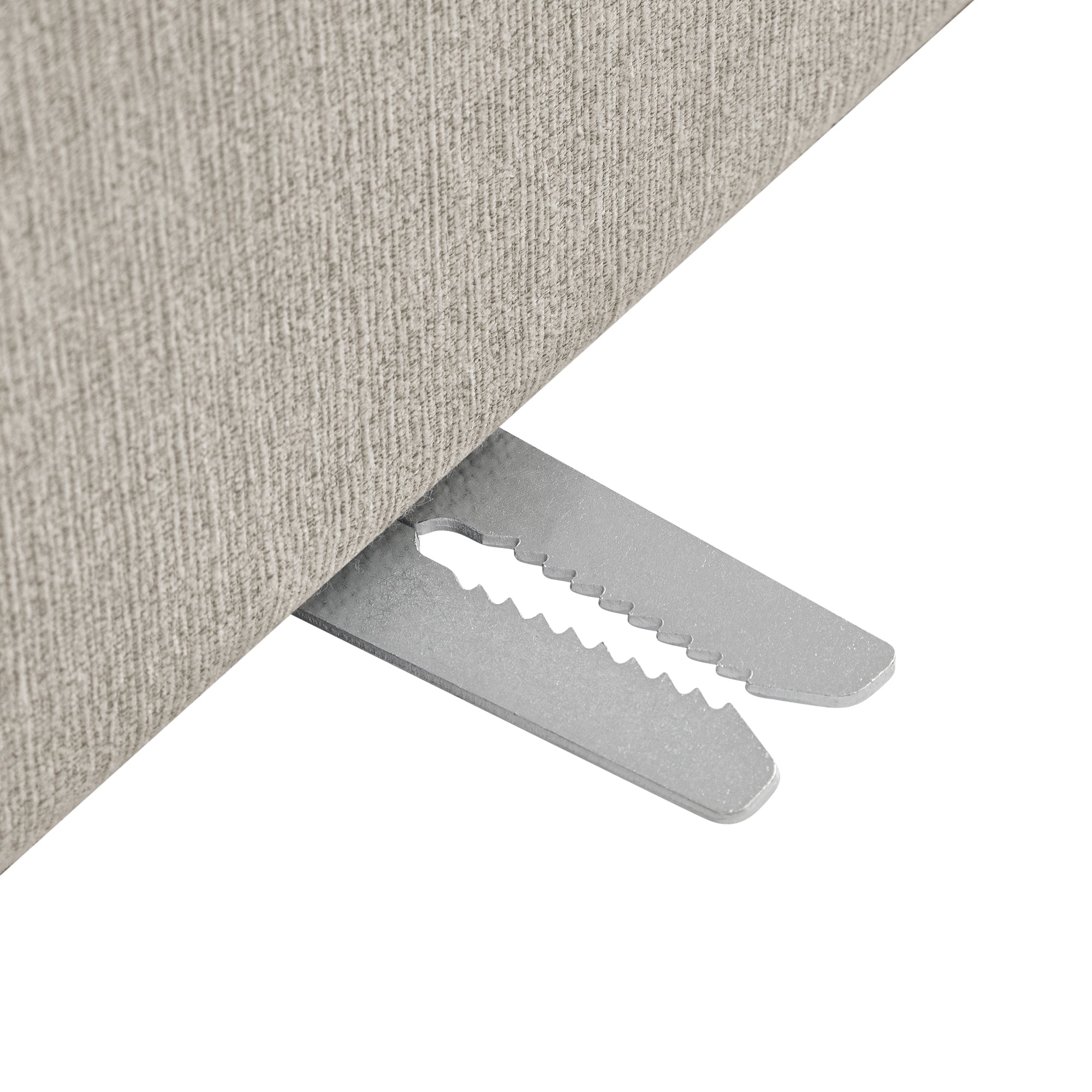 Lutyens Oatmeal Weave Fabric Sectional Sofa, Corner Unit