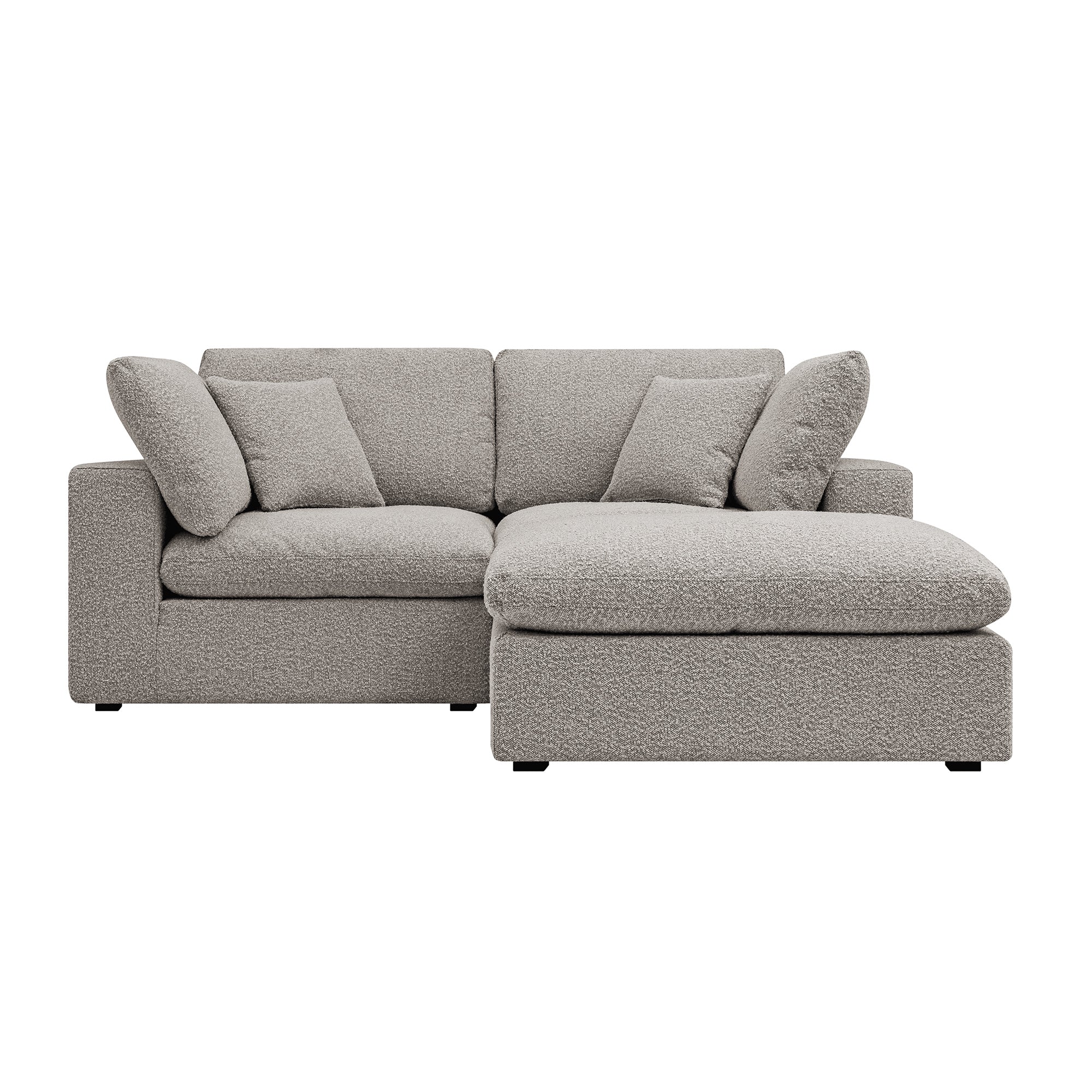 Lutyens Taupe Boucle Sectional Sofa, 2-Piece Chaise