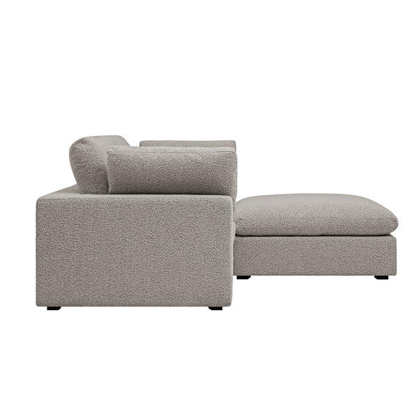 Lutyens Taupe Boucle Sectional Sofa, 2-Piece Chaise