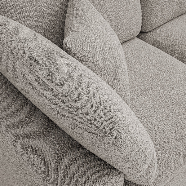 Lutyens Taupe Boucle Sectional Sofa, 2-Piece Chaise