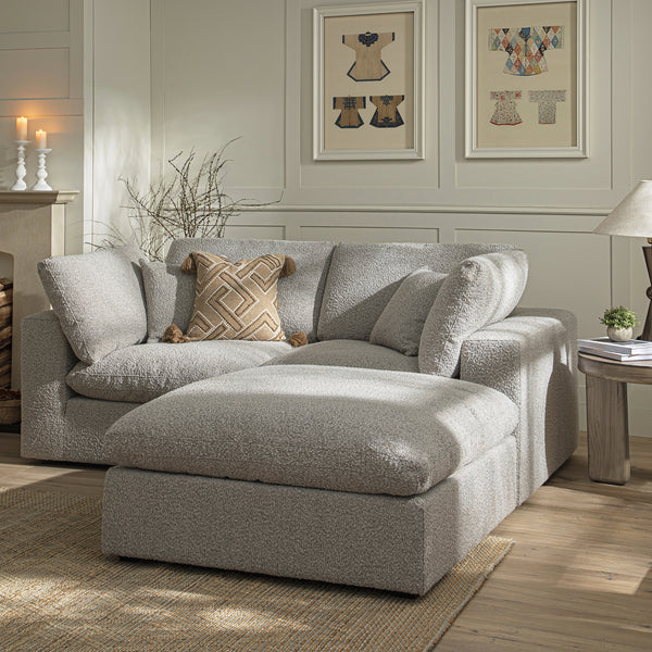 Lutyens Taupe Boucle Sectional Sofa, 2-Piece Chaise