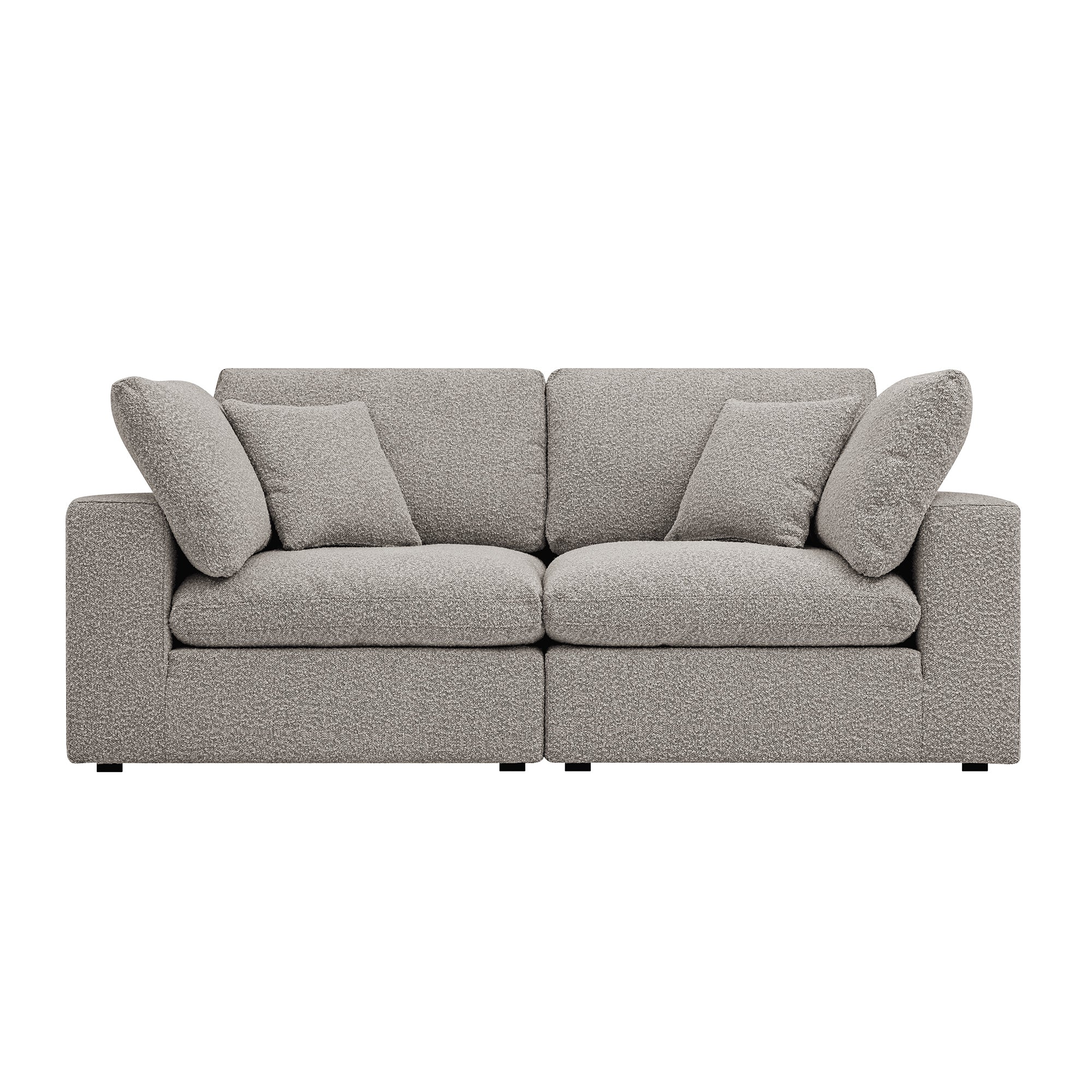 Lutyens Taupe Boucle Sectional Sofa, 2-Piece
