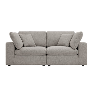 Lutyens Taupe Boucle Sectional Sofa, 2-Piece