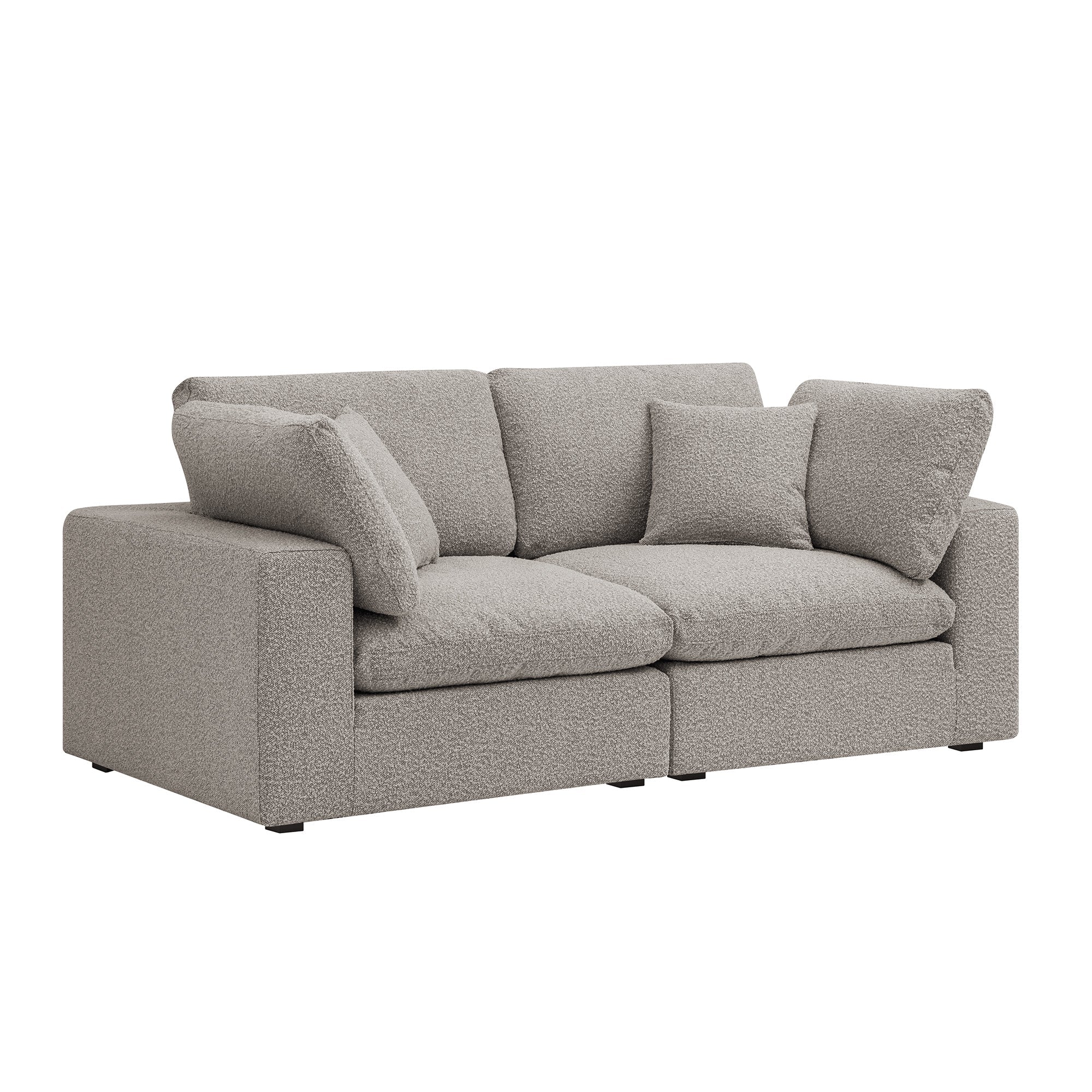 Lutyens Taupe Boucle Sectional Sofa, 2-Piece