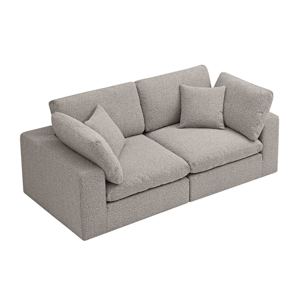 Lutyens Taupe Boucle Sectional Sofa, 2-Piece
