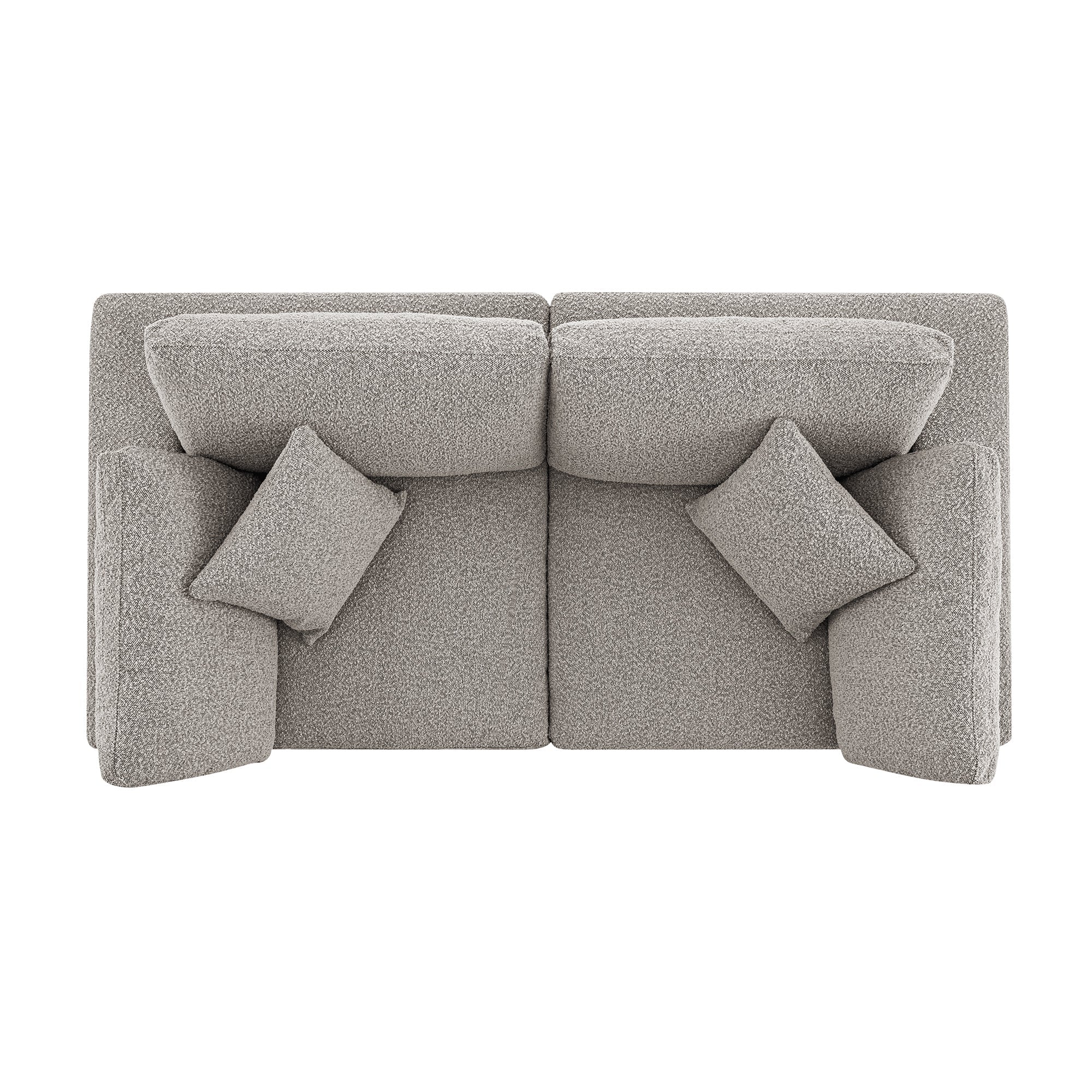 Lutyens Taupe Boucle Sectional Sofa, 2-Piece
