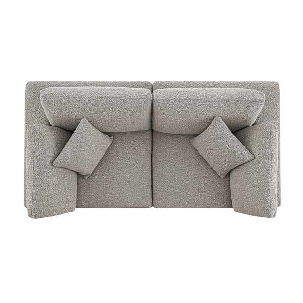 Lutyens Taupe Boucle Sectional Sofa, 2-Piece