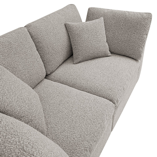 Lutyens Taupe Boucle Sectional Sofa, 2-Piece