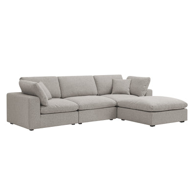 Lutyens Taupe Boucle Sectional Sofa, 3-Piece Chaise