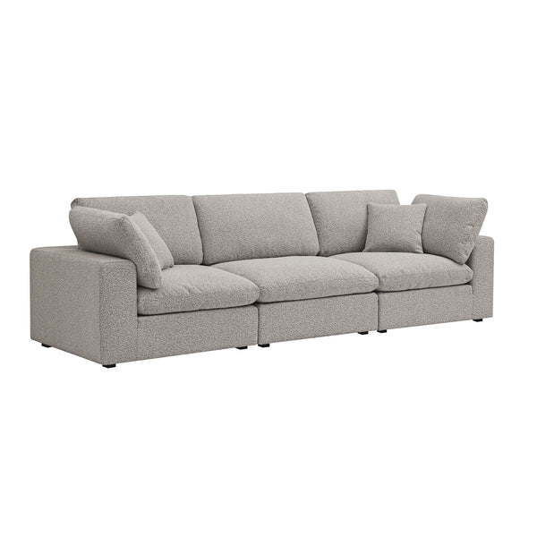 Lutyens Taupe Boucle Sectional Sofa, 3-Piece