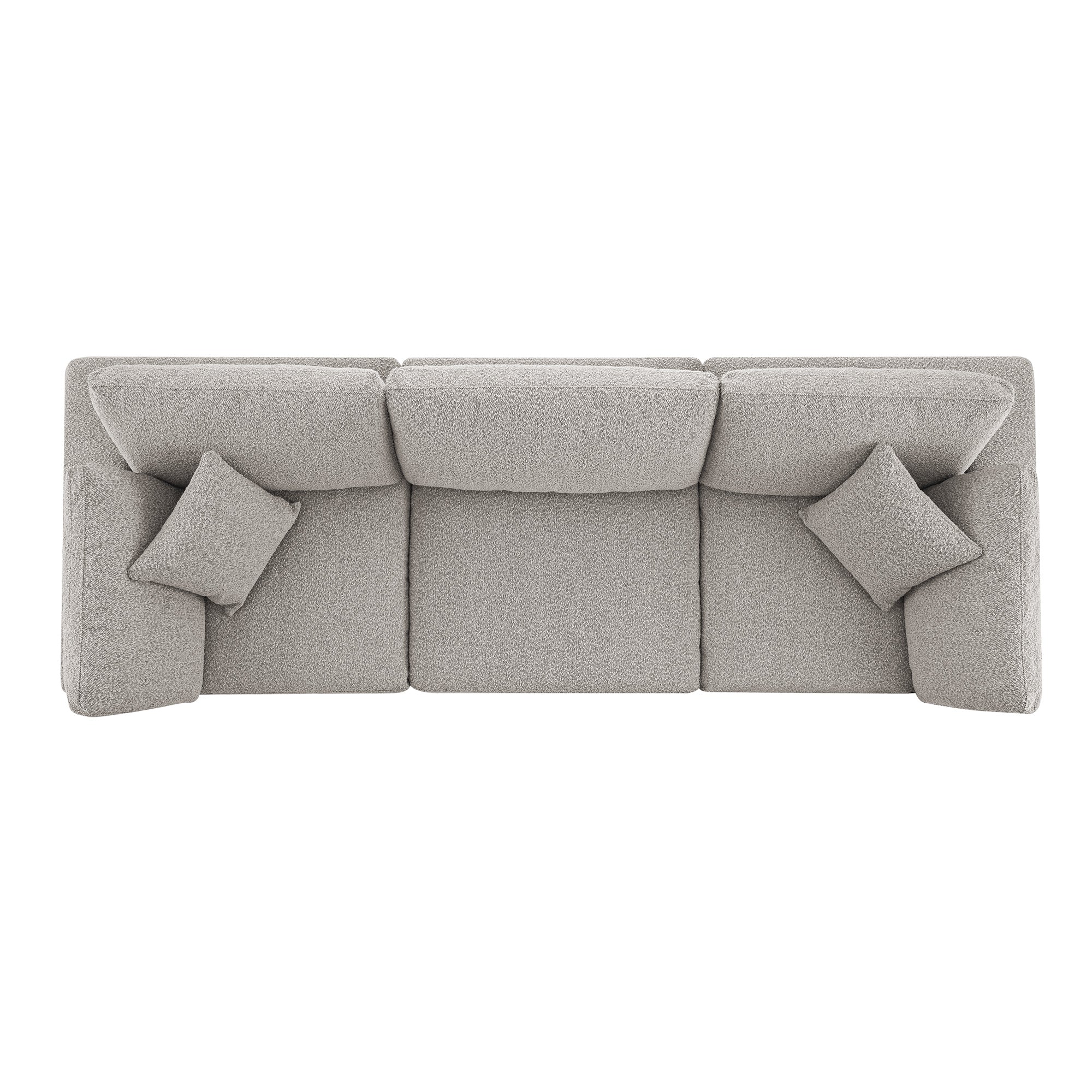 Lutyens Taupe Boucle Sectional Sofa, 3-Piece