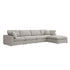 Lutyens Taupe Boucle Sectional  Sofa, 4-Piece Chaise