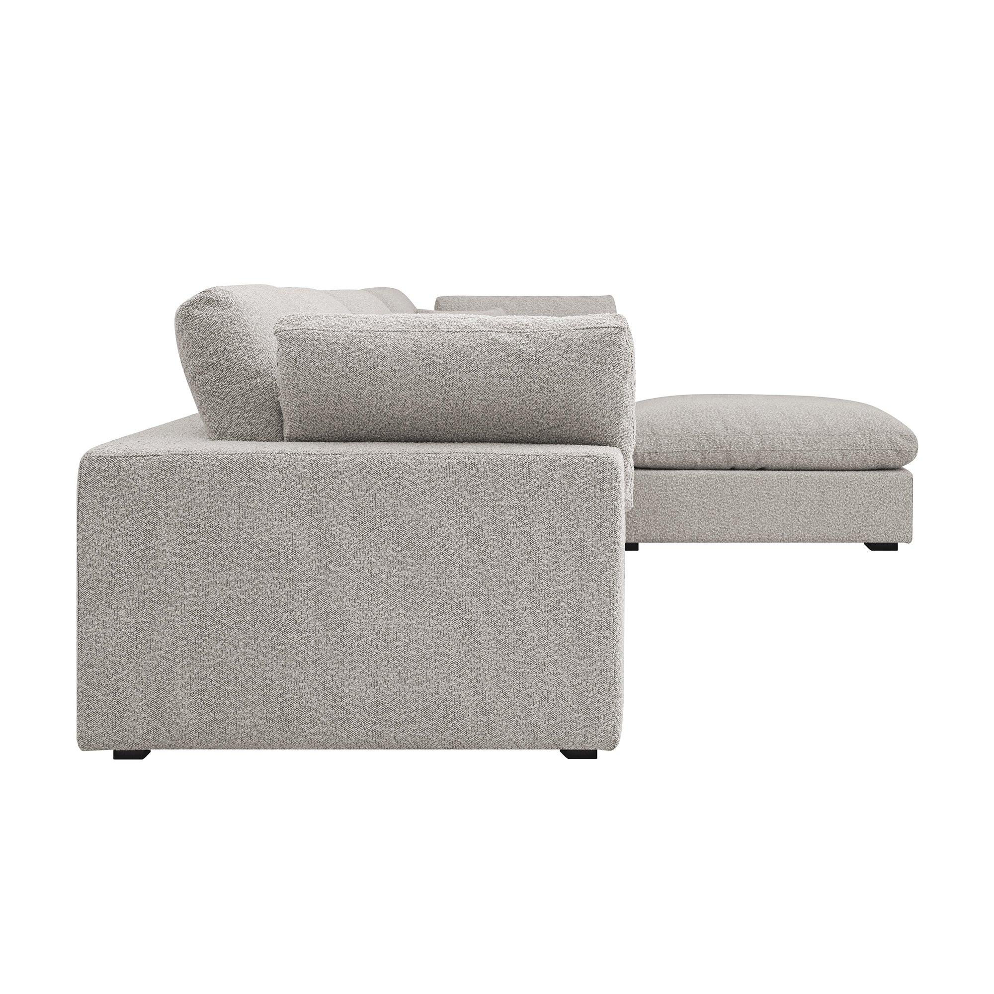 Lutyens Taupe Boucle Sectional  Sofa, 4-Piece Chaise