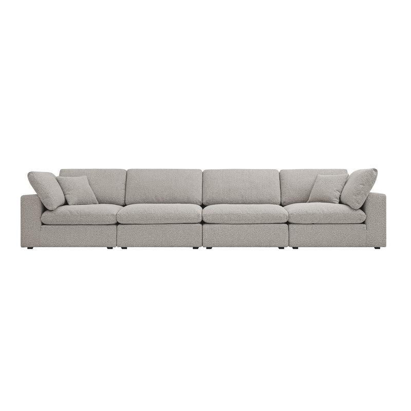 Lutyens Taupe Boucle Sectional Sofa, 4-Piece