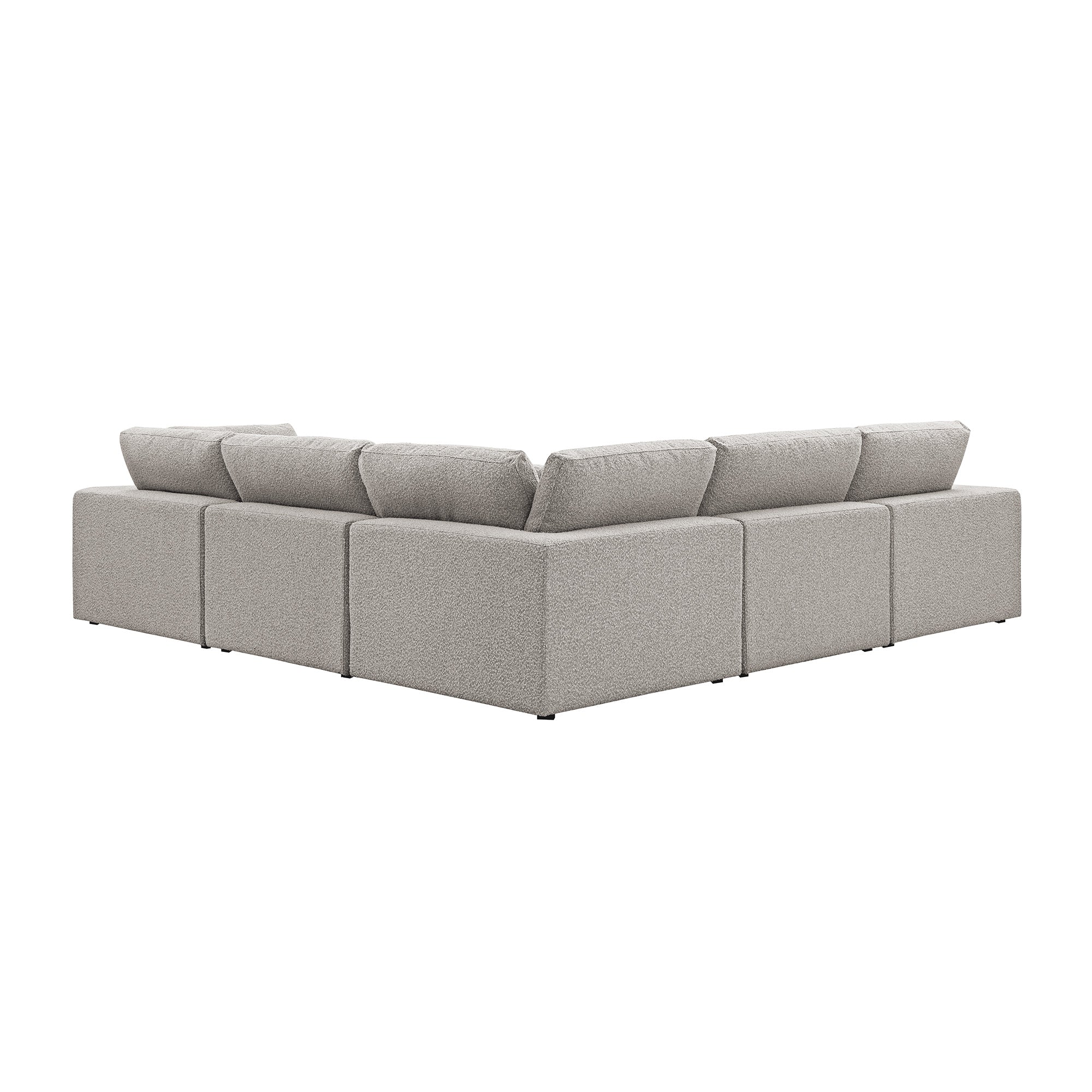 Lutyens Taupe Boucle Sectional Sofa, 5-Piece Corner Set