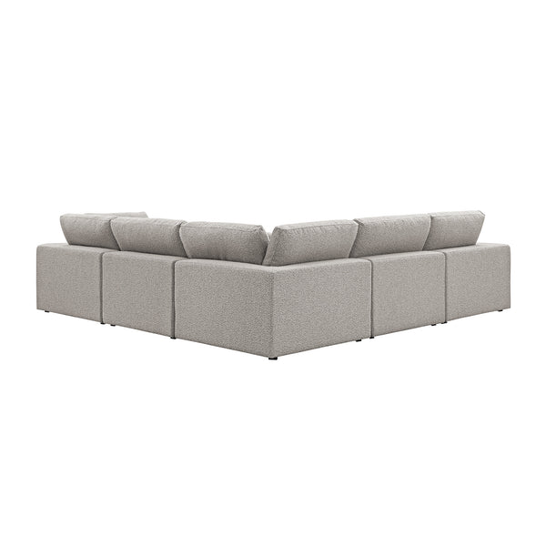 Lutyens Taupe Boucle Sectional Sofa, 5-Piece Corner Set