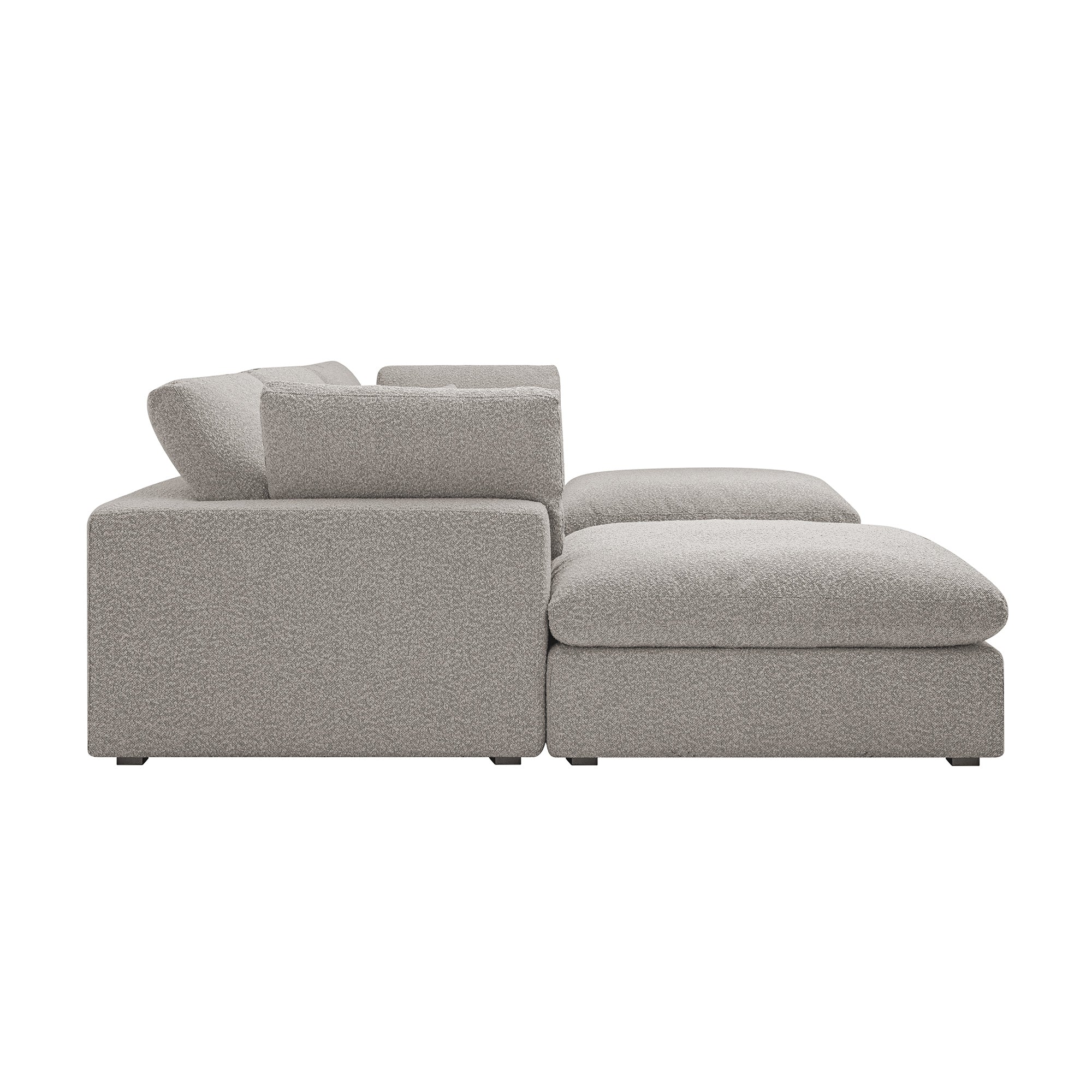 Lutyens Taupe Boucle Sectional Sofa, 5-Piece U-Shape Set
