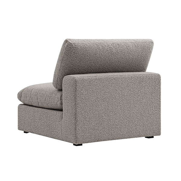 Lutyens Taupe Boucle Sectional Sofa, Armless Seat