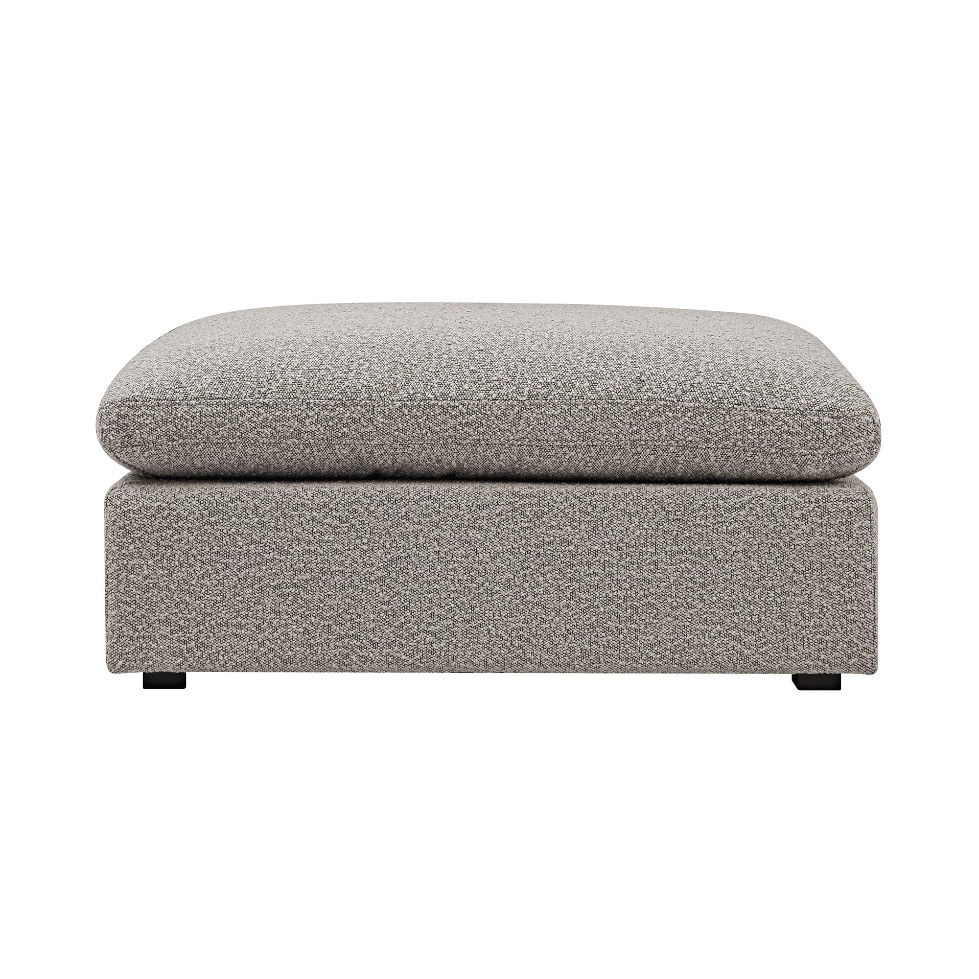 Lutyens Taupe Boucle Sectional Sofa, Stool