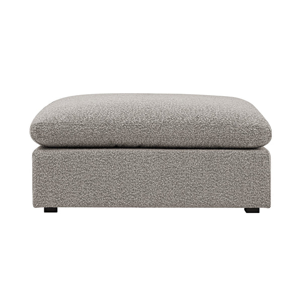 Lutyens Taupe Boucle Sectional Sofa, Stool