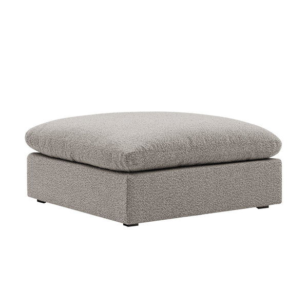 Lutyens Taupe Boucle Sectional Sofa, Stool