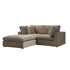 Lutyens Taupe Velvet Sectional Sofa, 2-Piece Chaise