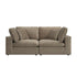 Lutyens Taupe Velvet Sectional Sofa, 2-Piece