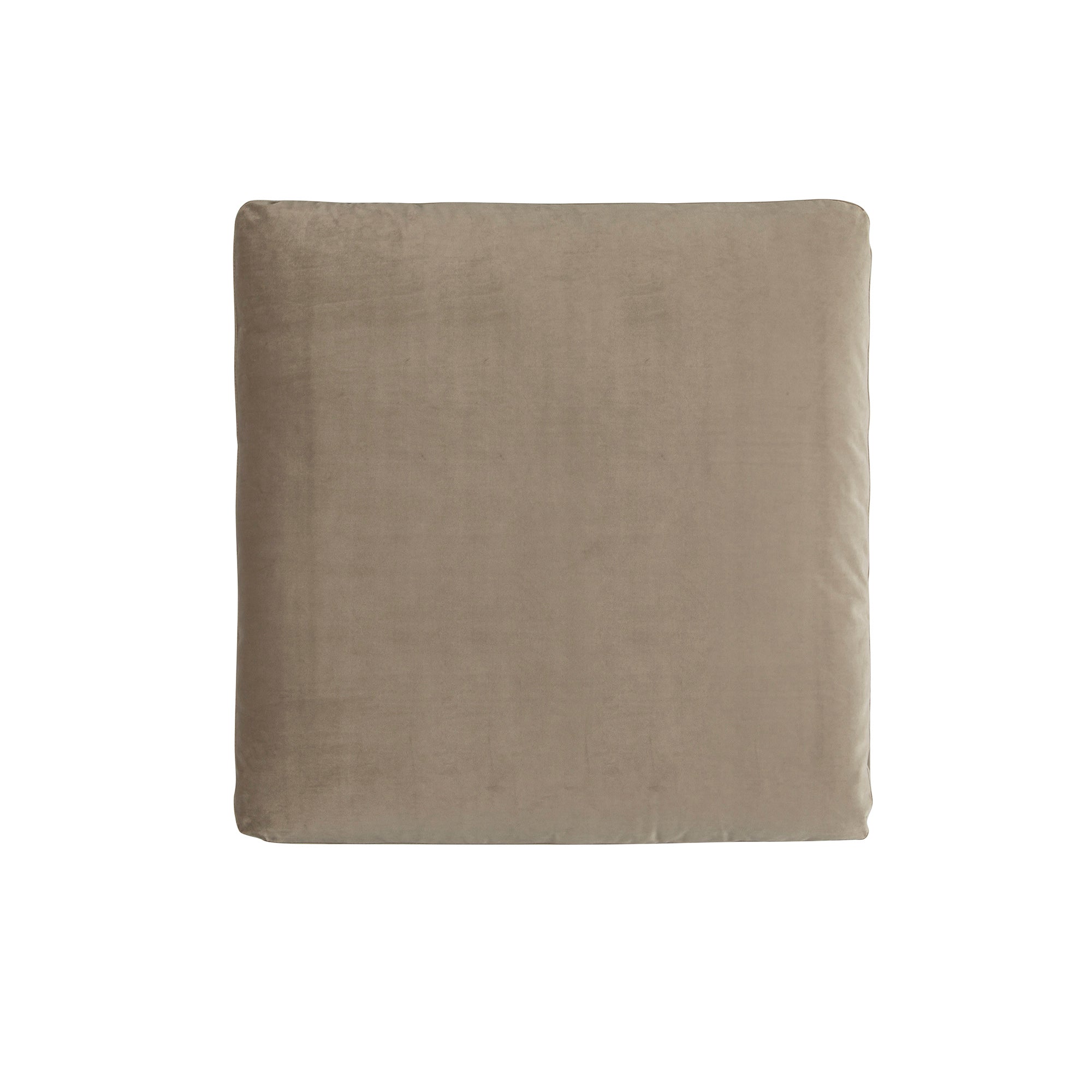 Lutyens Taupe Velvet Sectional Sofa, Stool