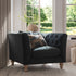 Ashby Chesterfield Armchair, Aegean Blue Velvet