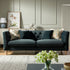 Ashby Chesterfield Large 3-Seater Sofa, Aegean Blue Velvet