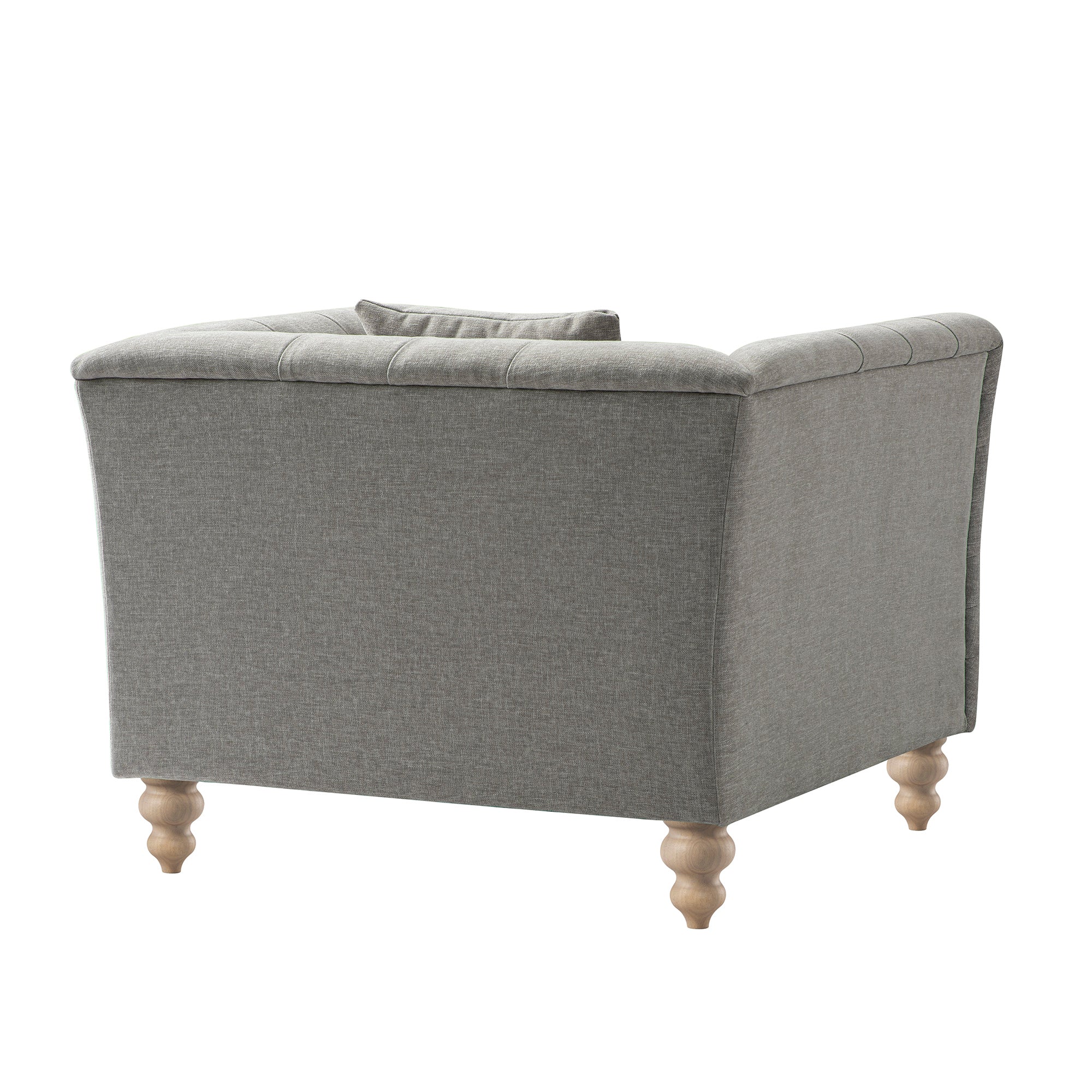 Ashby Chesterfield Armchair, Mist Gray Chenille
