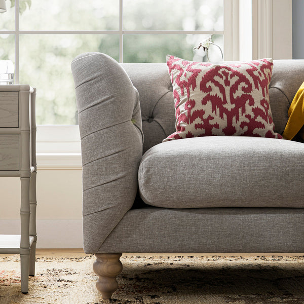 Ashby Chesterfield Armchair, Mist Gray Chenille