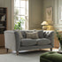 Ashby Chesterfield 2-Seater Sofa, Mist Gray Chenille