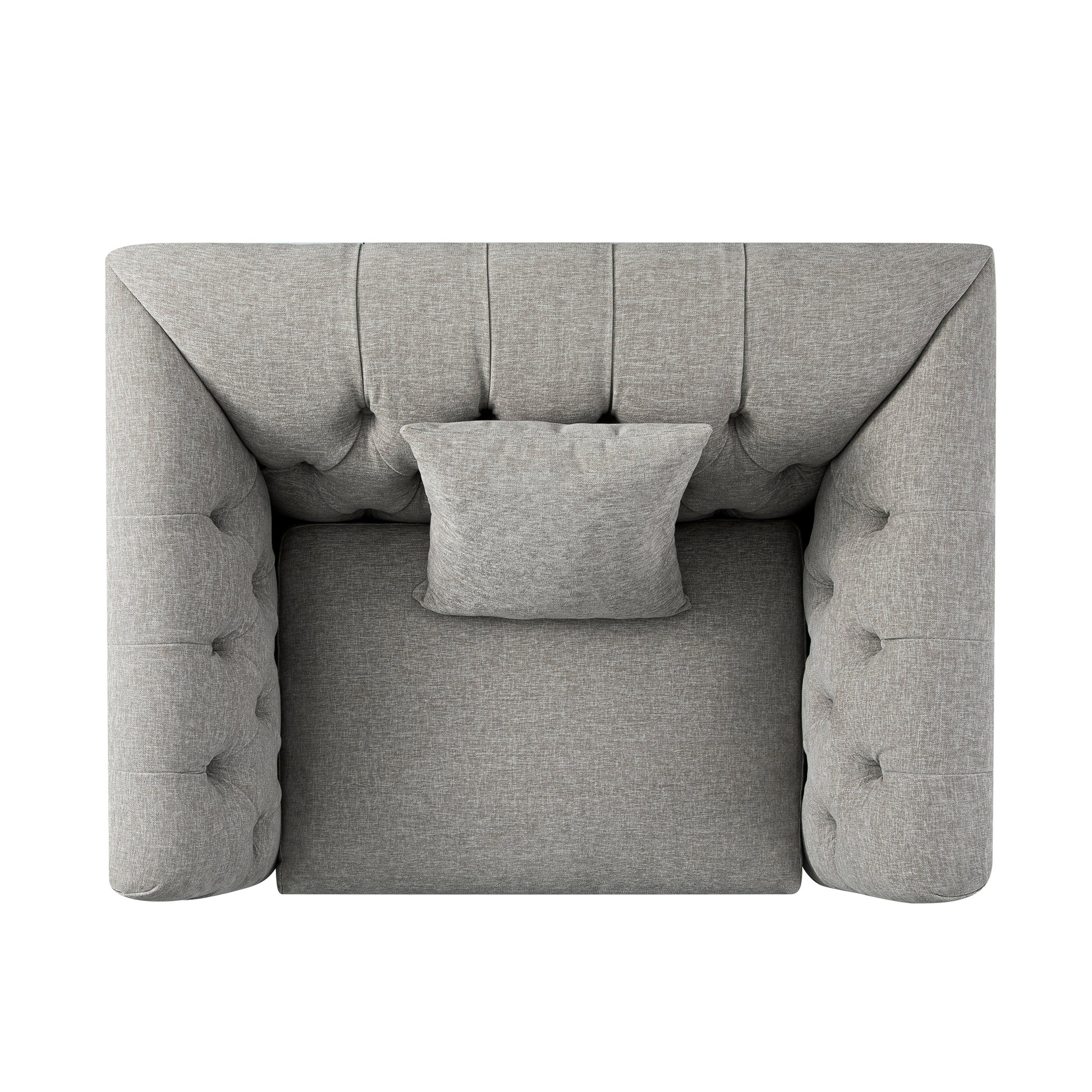 Ashby Chesterfield Loveseat, Mist Gray Chenille