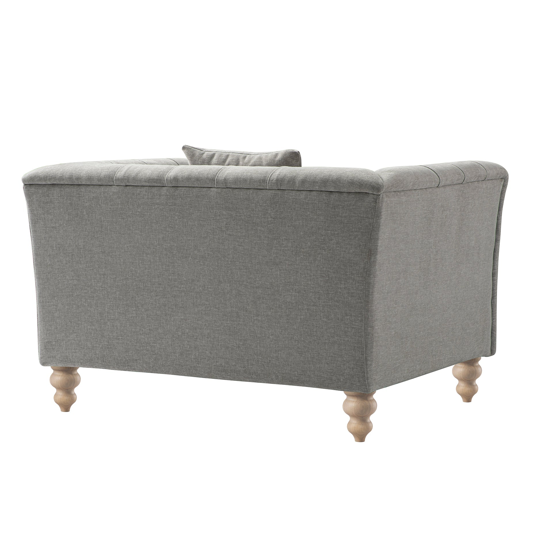Ashby Chesterfield Loveseat, Mist Gray Chenille