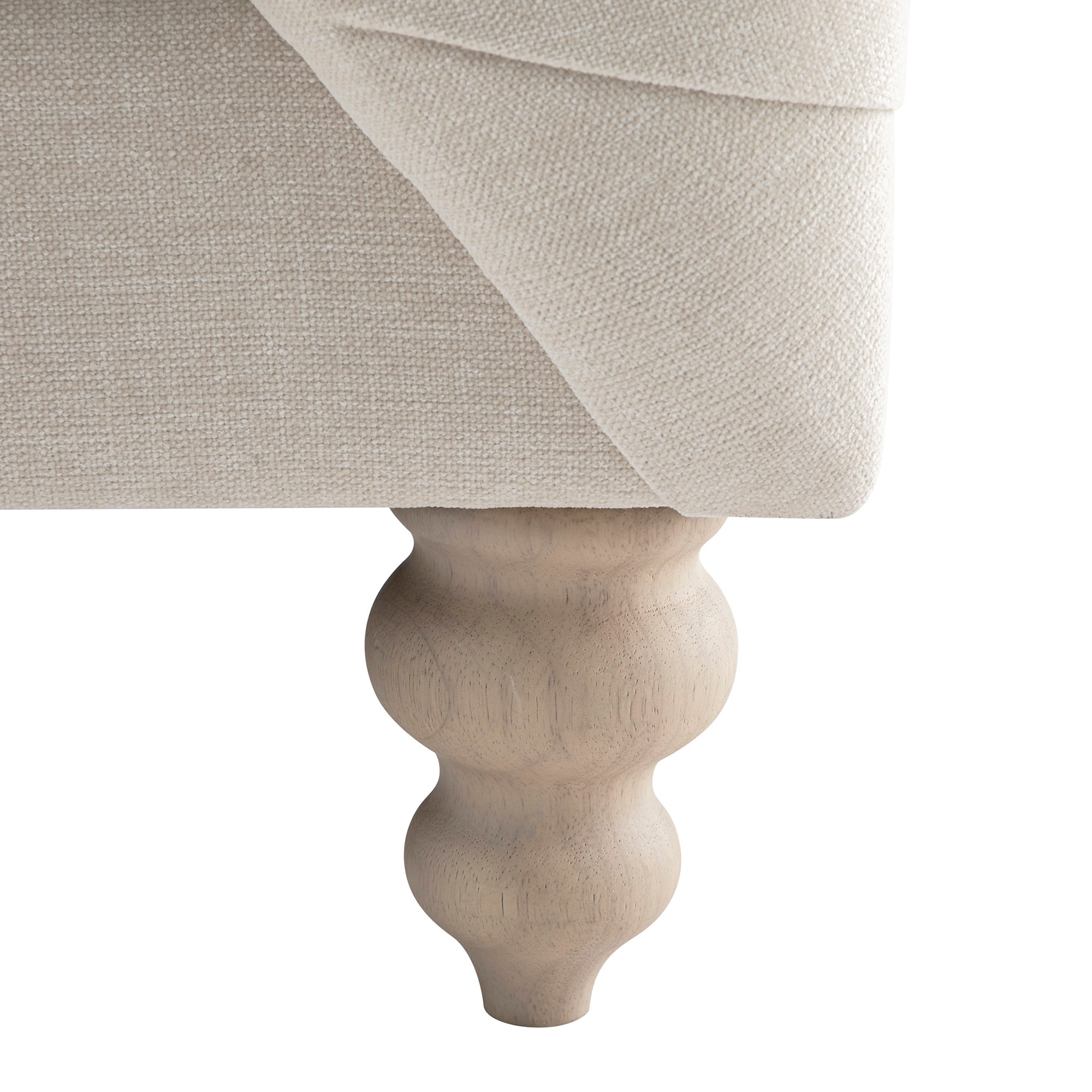 Ashby Chesterfield Large 3-Seater Sofa, Oatmeal Chenille