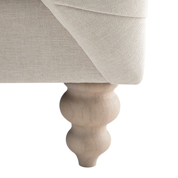 Ashby Chesterfield Large 3-Seater Sofa, Oatmeal Chenille