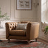 Ashby Chesterfield Armchair, Tan Faux Leather