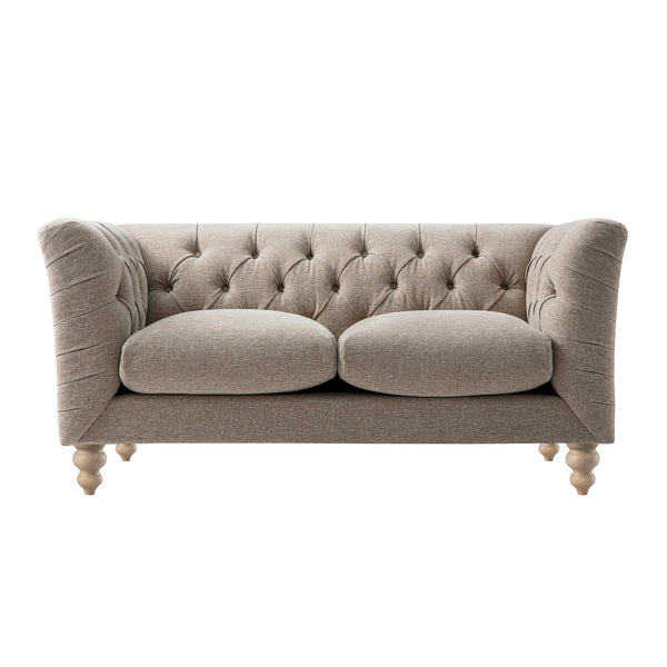 Ashby Chesterfield 2-Seater Sofa, Taupe Chenille