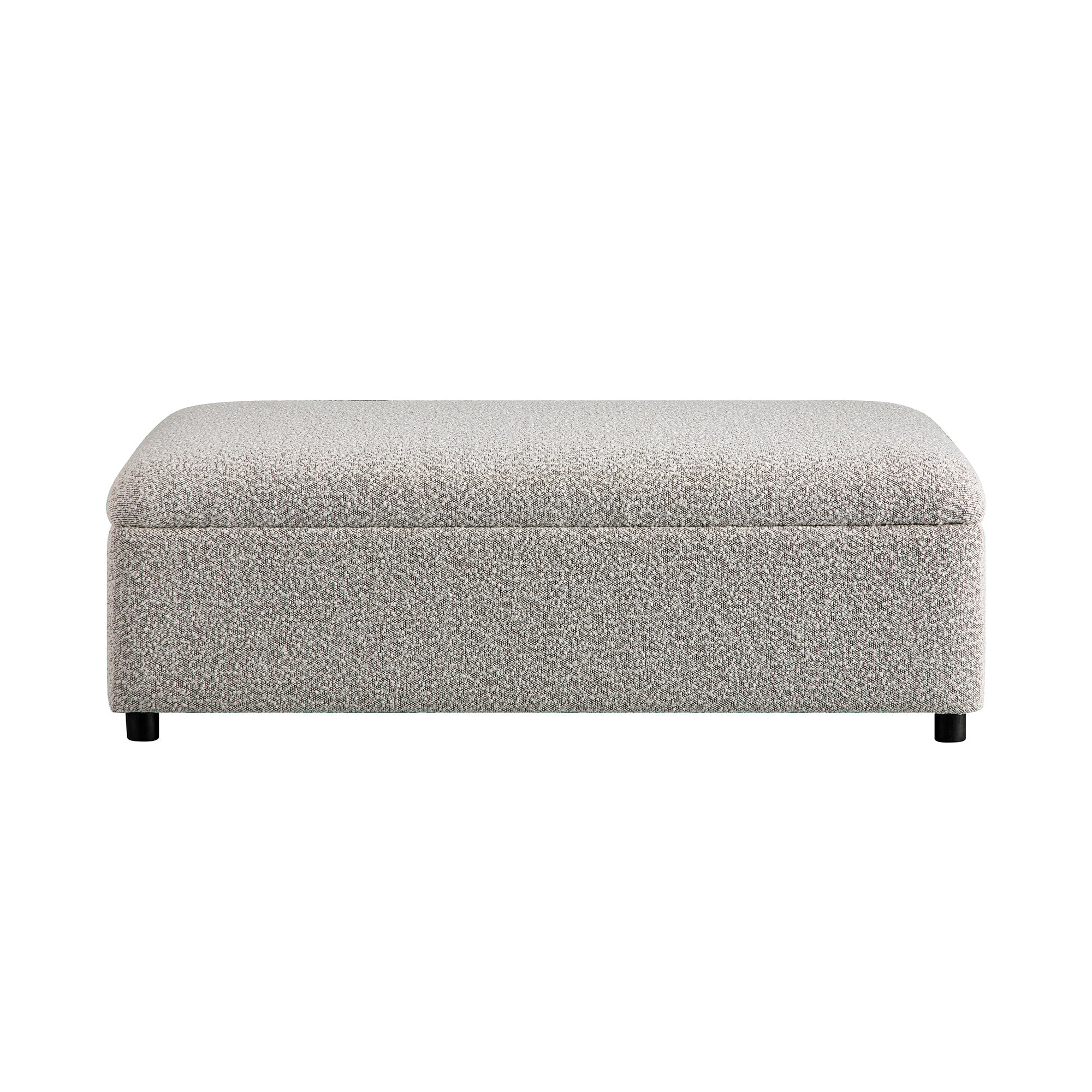 Magda Fold-Out Full Bed in an Ottoman, Mist Gray Boucle