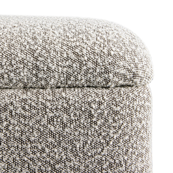 Magda Fold-Out Full Bed in an Ottoman, Mist Gray Boucle