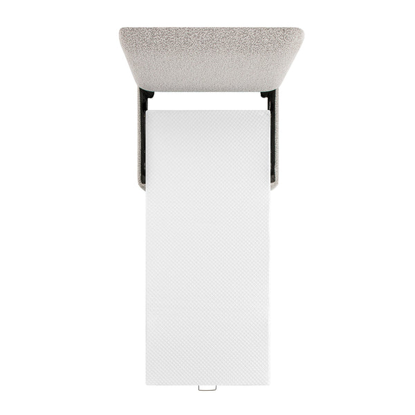 Magda Fold-Out Twin Bed in an Ottoman, Mist Gray Boucle