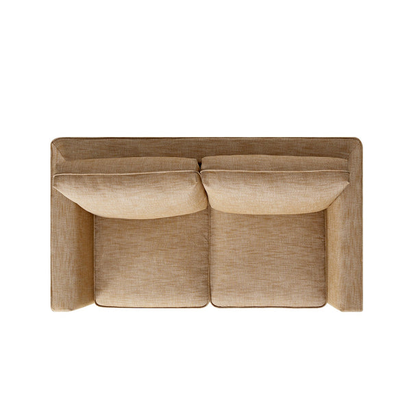 Fitz Skirted 2-Seater Sofa, Apricot Linen Blend