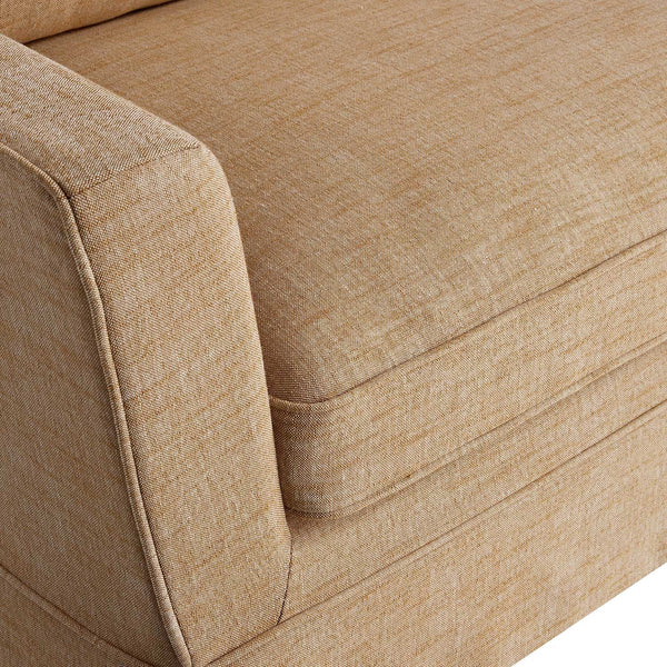 Fitz Skirted Loveseat, Apricot Linen Blend