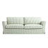 Fitz Skirted Large 3-Seater Sofa, Sage Striped Linen Blend