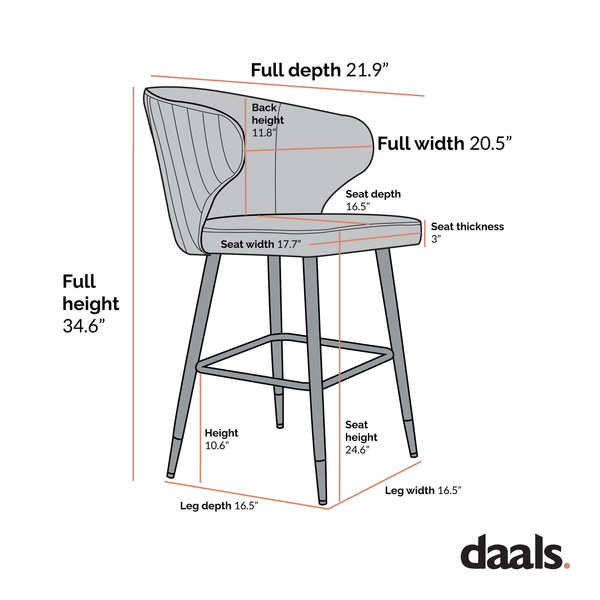 Langham Set of 2 Mustard Velvet Upholstered Carver Counter Stools