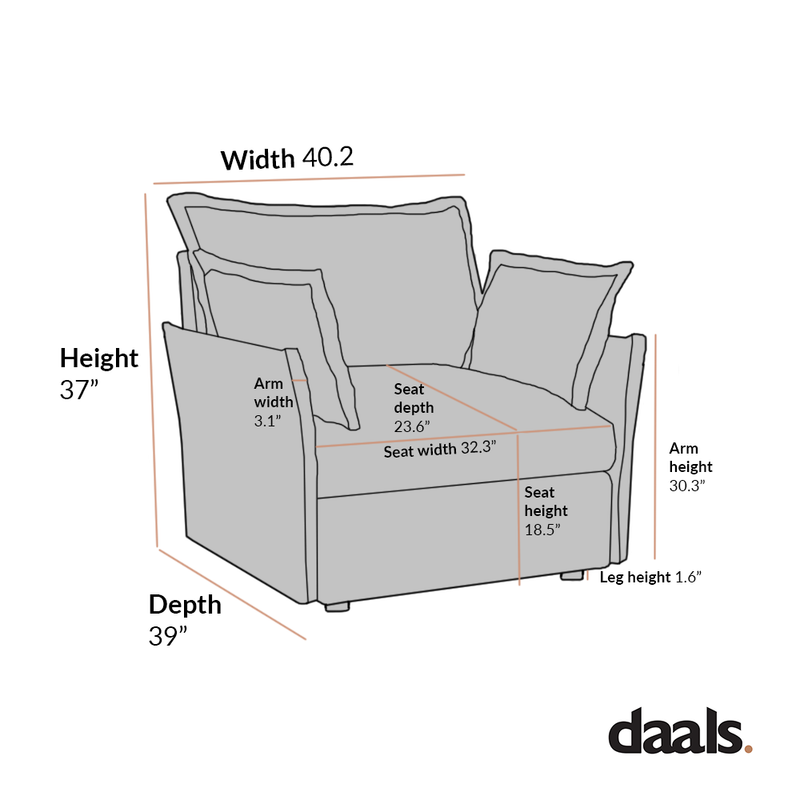 Byron Pillow Edge Mist Gray Boucle Sectional Sofa, 1-Seater
