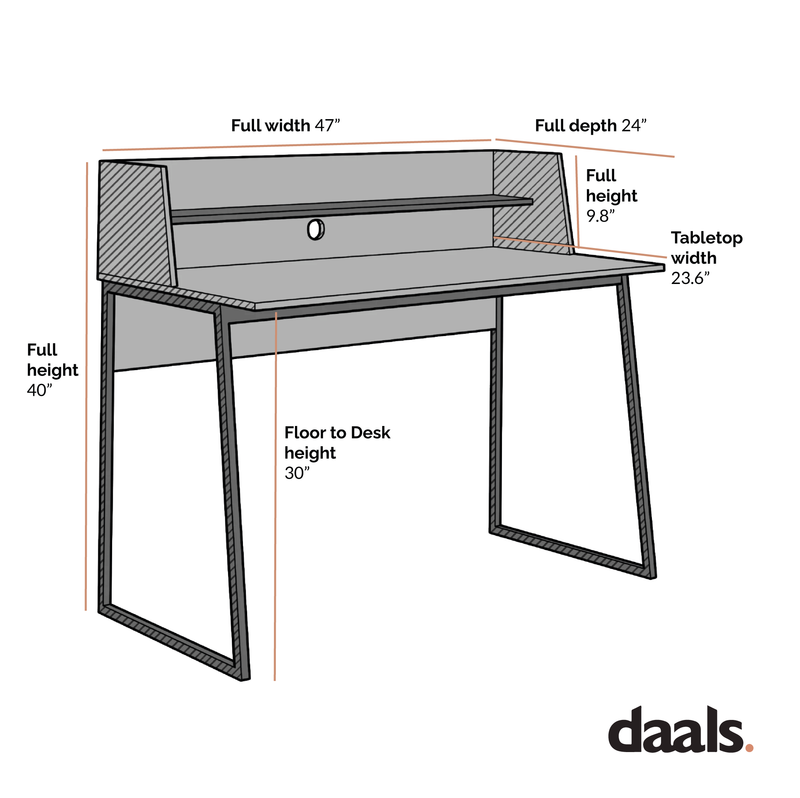 Moncton Office Desk with Shelf