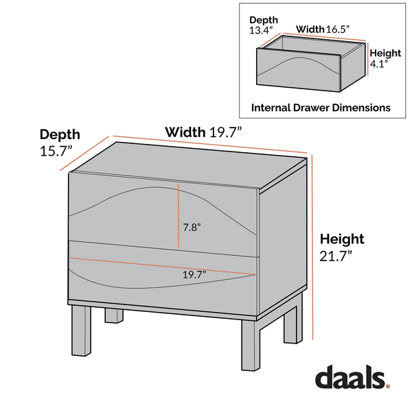 Moriko 2 Drawer Nightstand